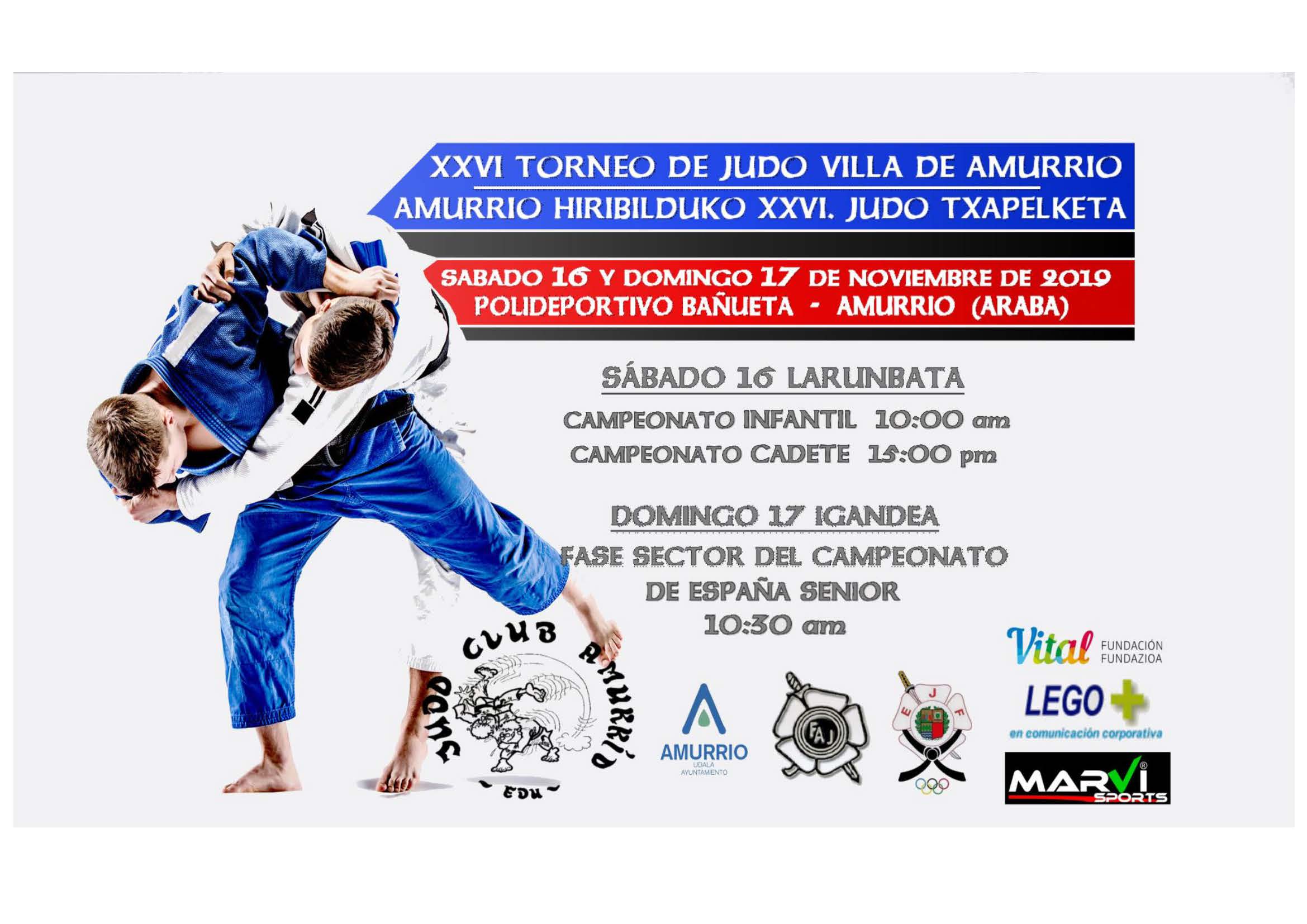 RESULTADOS Torneo Internacional de Judo de Amurrio 16-11-19